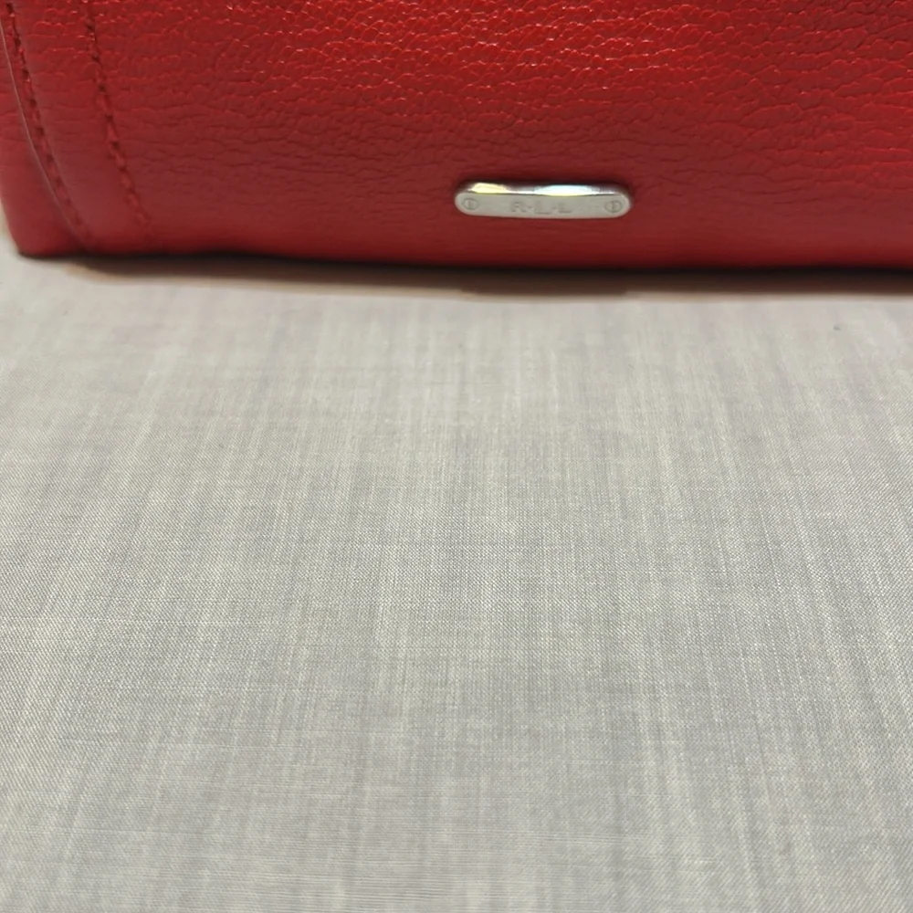 Lauren Ralph Lauren Gladstone Double Zip Crossbody Poppy Ore Sq - Picture 3 of 7